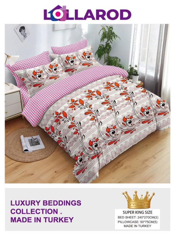 2 Super Kingsize Bedsheet 5 (5 Pillow Cases)