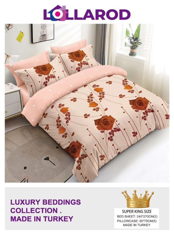 2 Super Kingsize Bedsheet 7 (5 Pillow Cases)